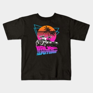 BACK TO THE FUTURE - Retro 80s style colors Kids T-Shirt